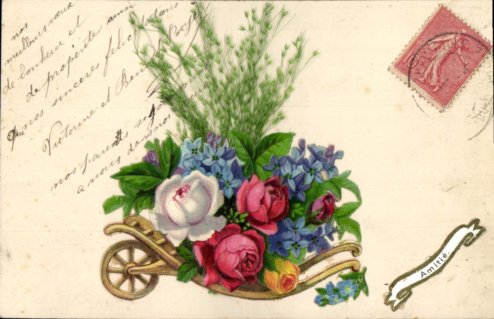 CPA Fantaisie Fleurs 