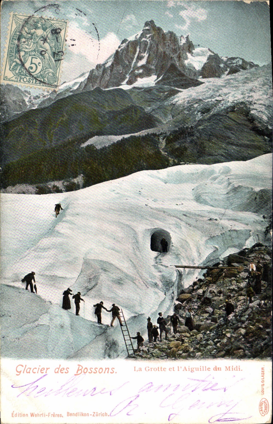 Vintage Postcard Alpinisme Glacier of Let us work the cave and South switches