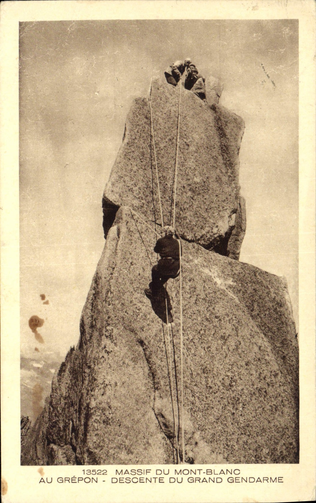 CPA Alpinisme Massif du Mont Blanc Au Grepon Descente du grand gendarme