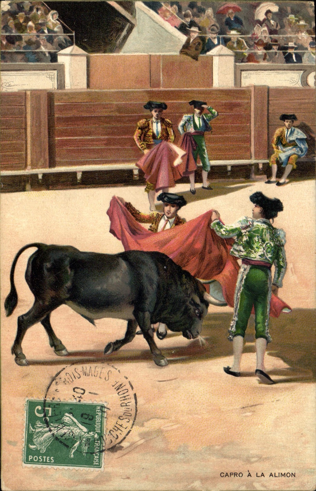 CPA Corrida Course de taureaux Capro a la alimon