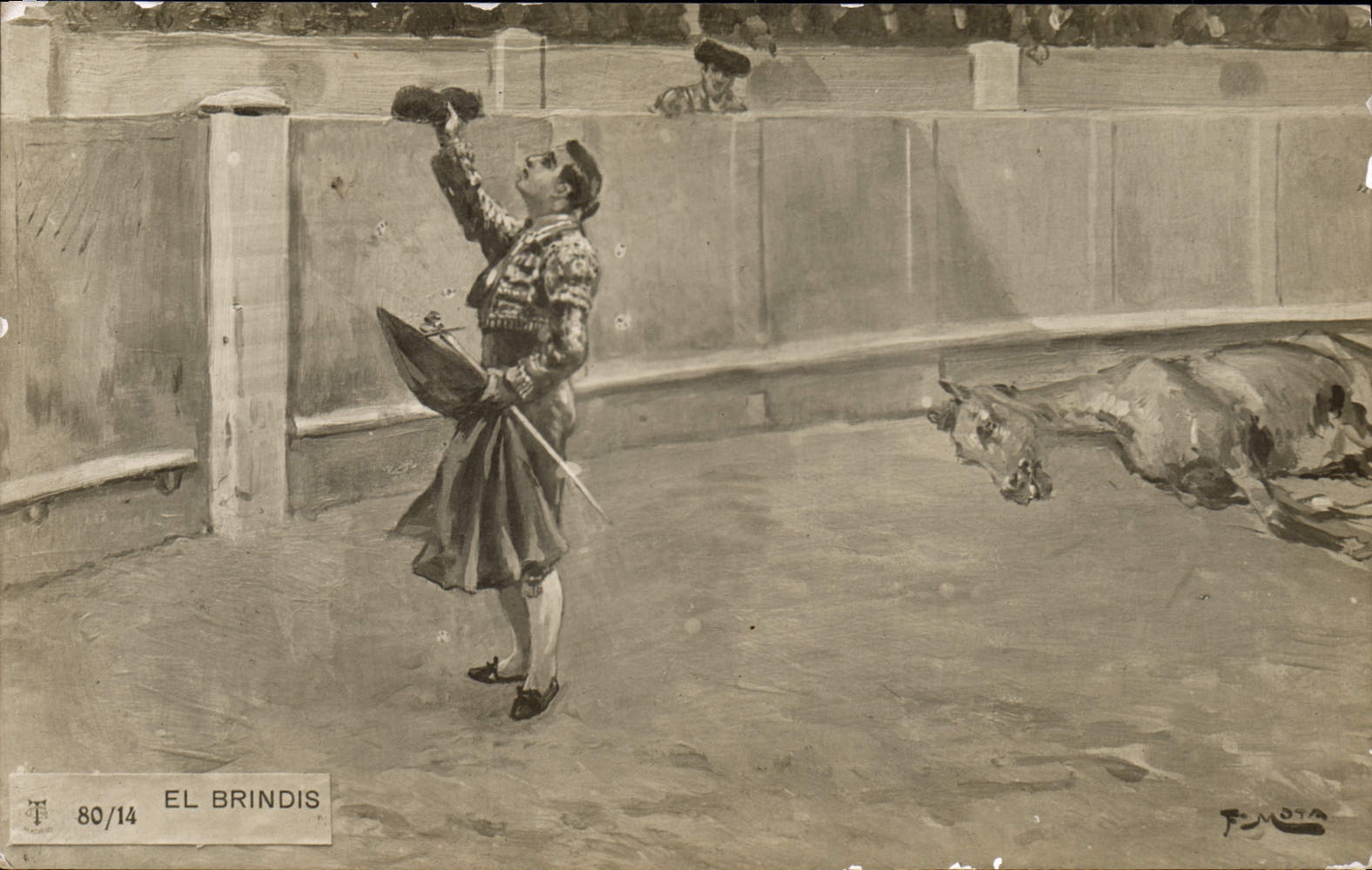 CPA Corrida Course de taureaux El brindis 