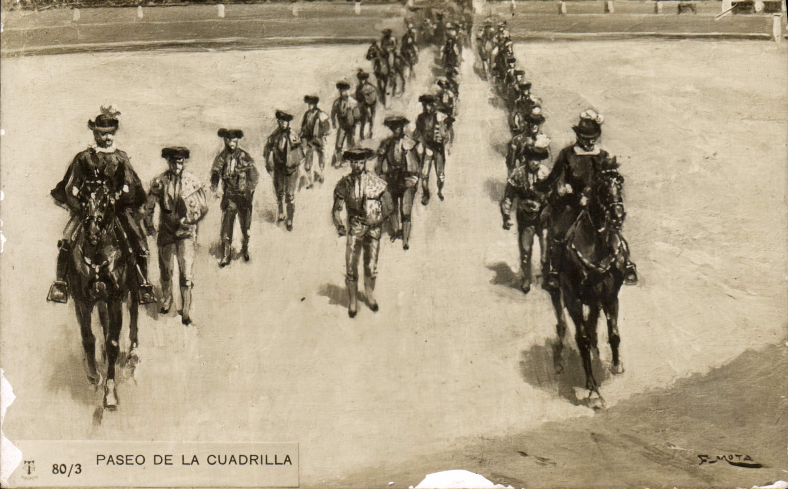 CPA Corrida Course de taureaux Paseo de la Cuadrilla 