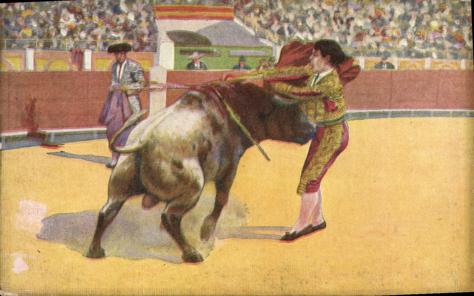 CPA Corrida Course de taureaux Bertuchi 