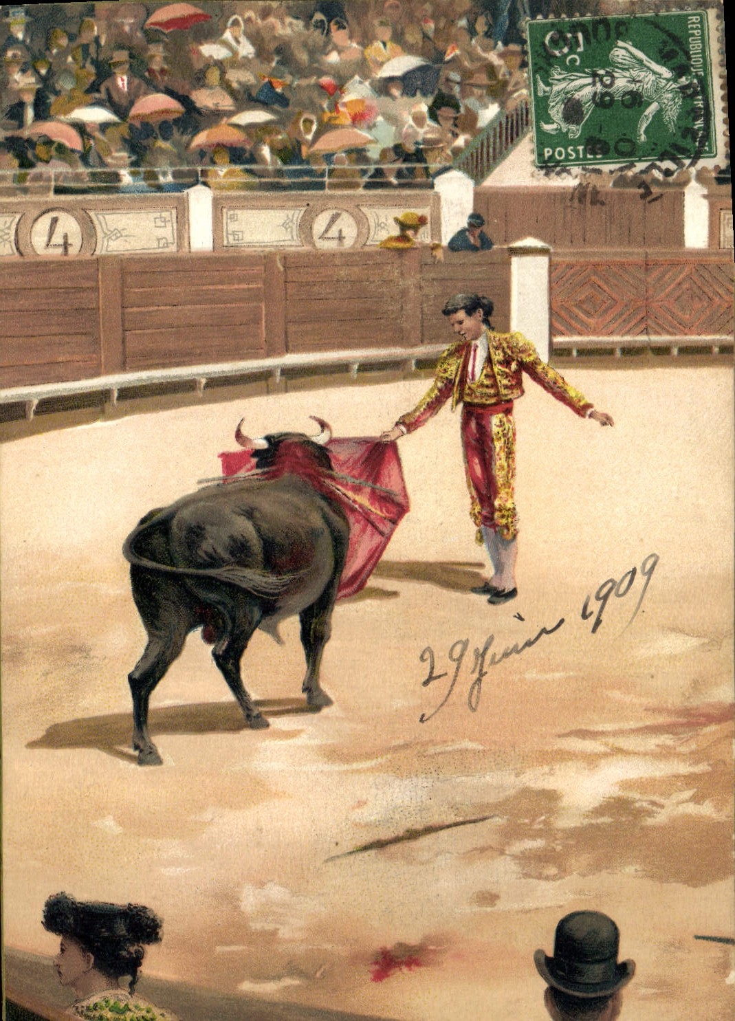 CPA Corrida Course de taureaux Pasando de Muleta 