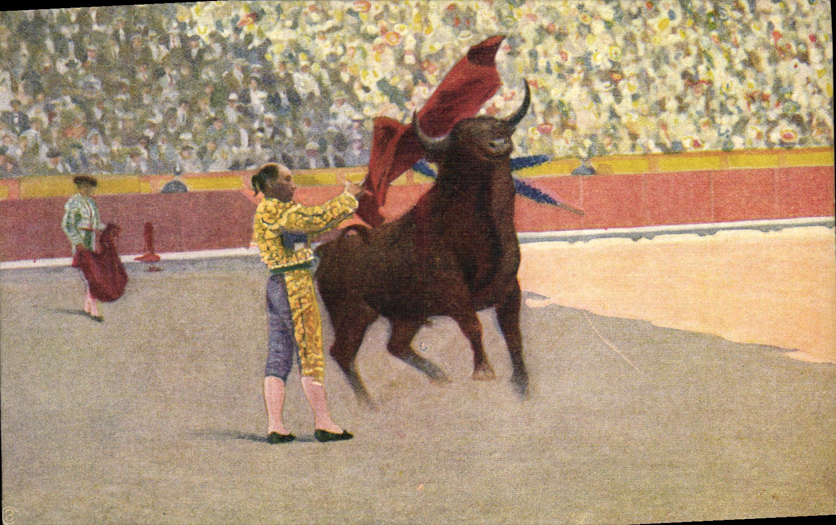 Postal Corrida Corrida de toros un pasado ayudado