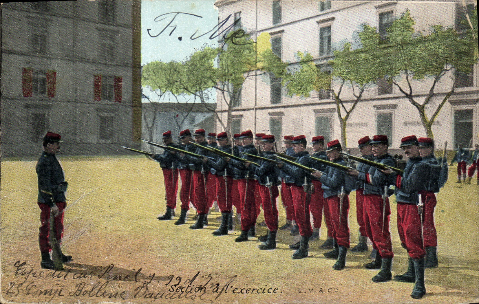 Vintage Postcard Militaria Section has the exercise