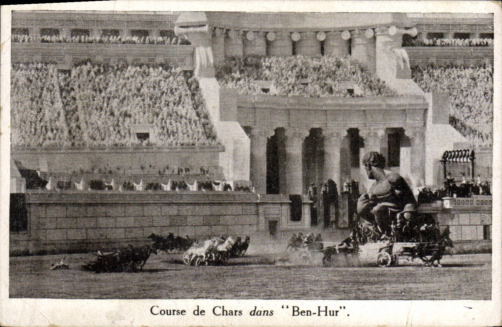 CPA Cinema Course de chars dans Ben Hur