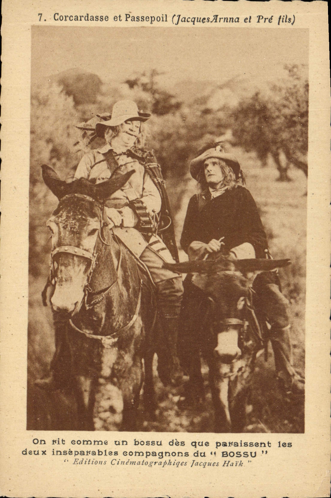 Postal Cine Desigual Corcadasse y Ribete Jacques Arnna y Pre Hijo