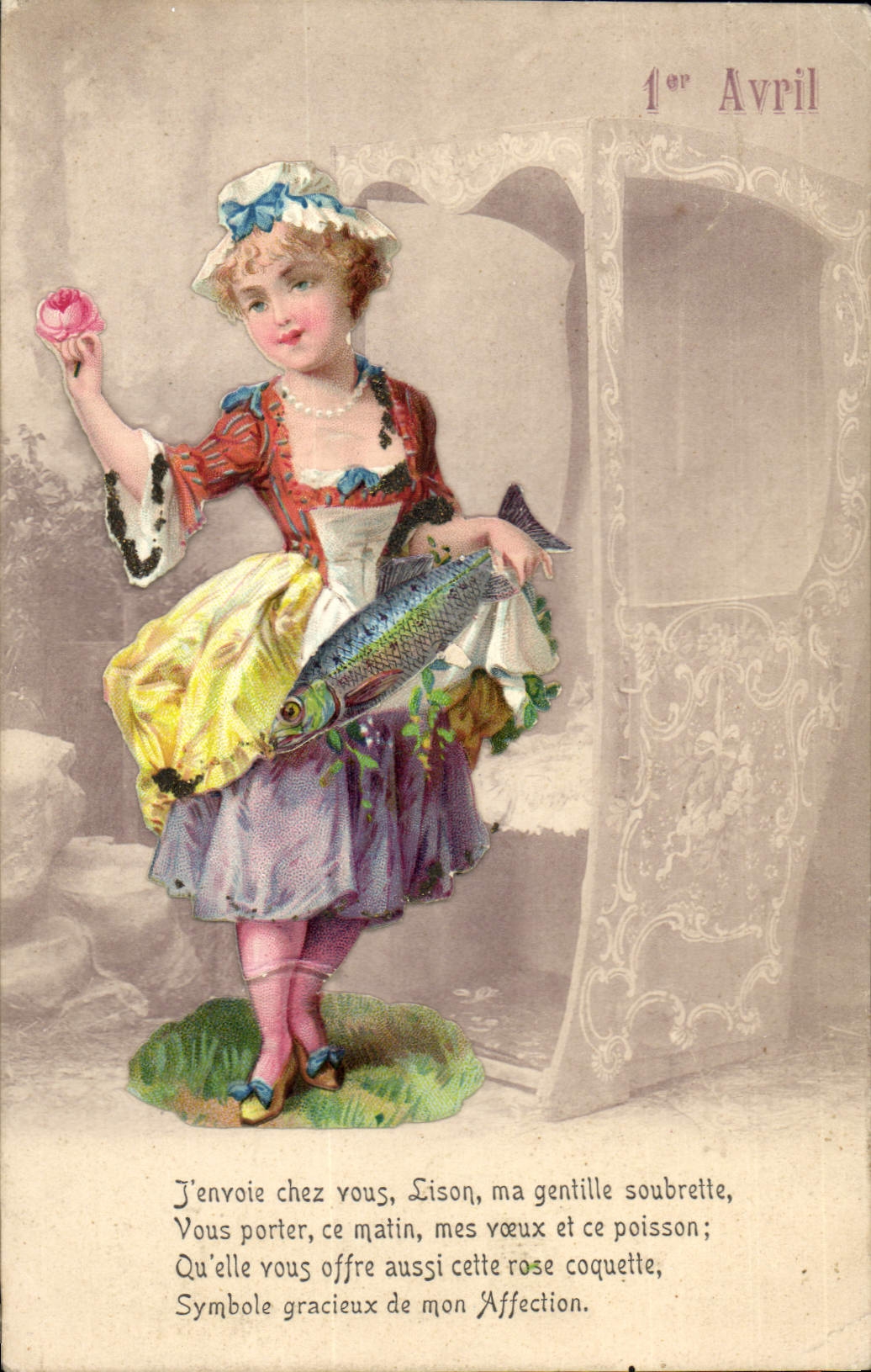 Vintage Postcard Fantasy Child April 1st