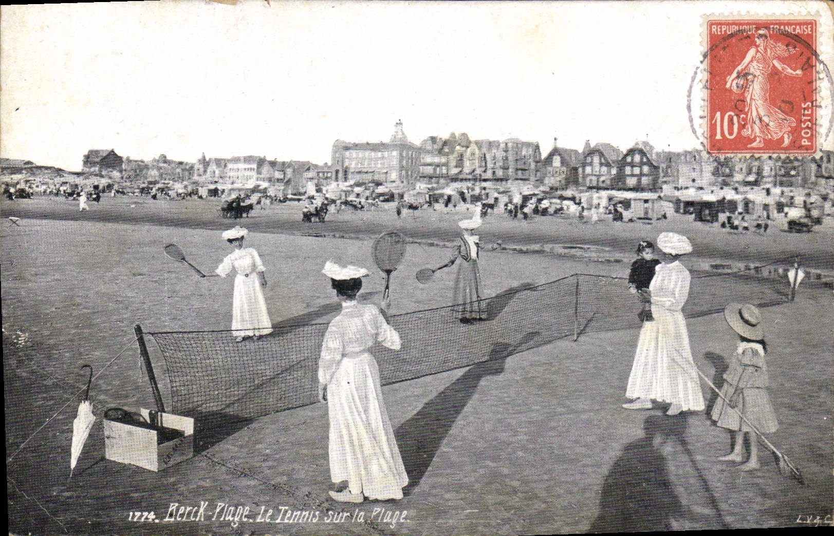 CPA Tennis sur la plage Berck Plage 