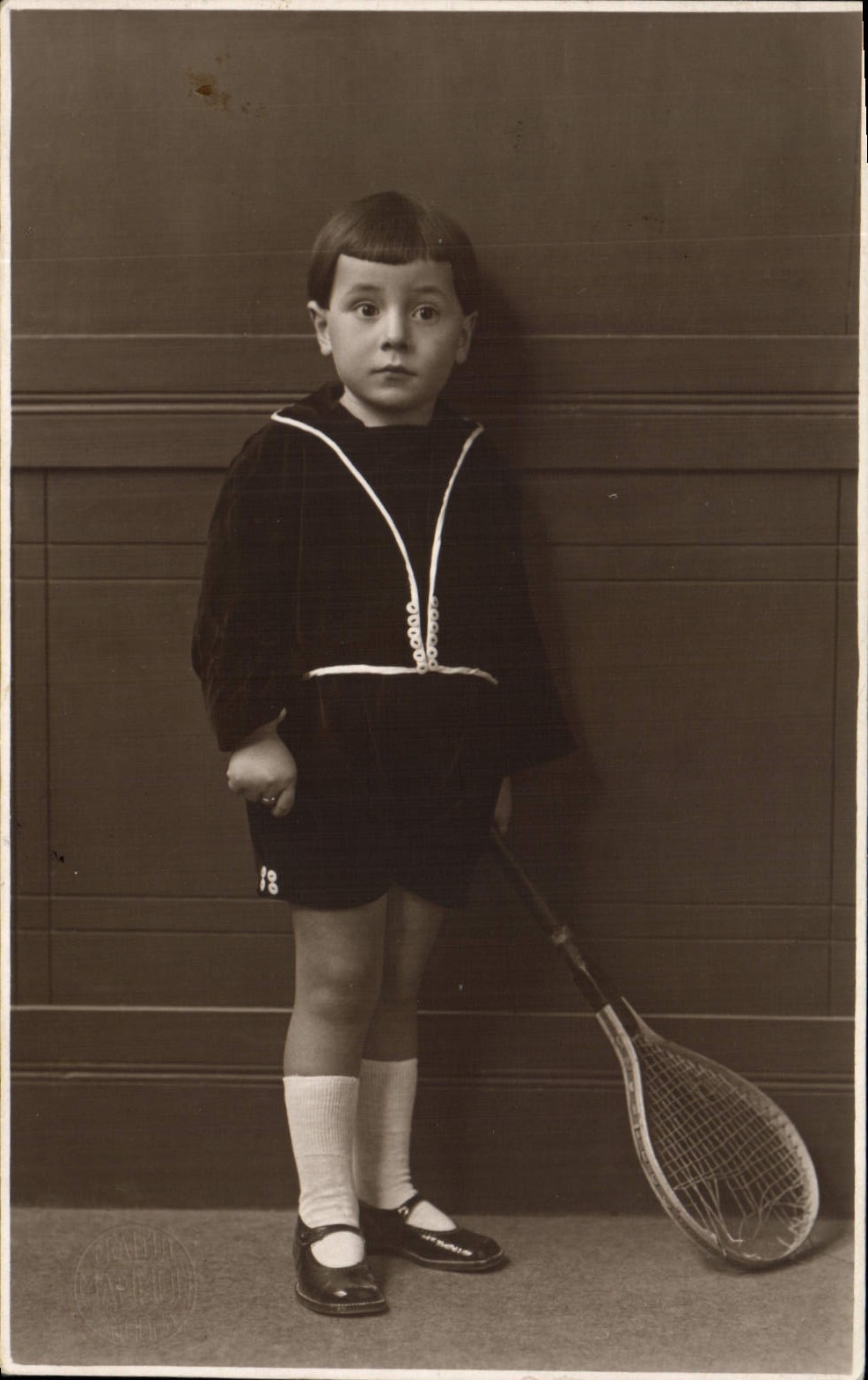 CARTE PHOTO Ancara Enfant Tennis 