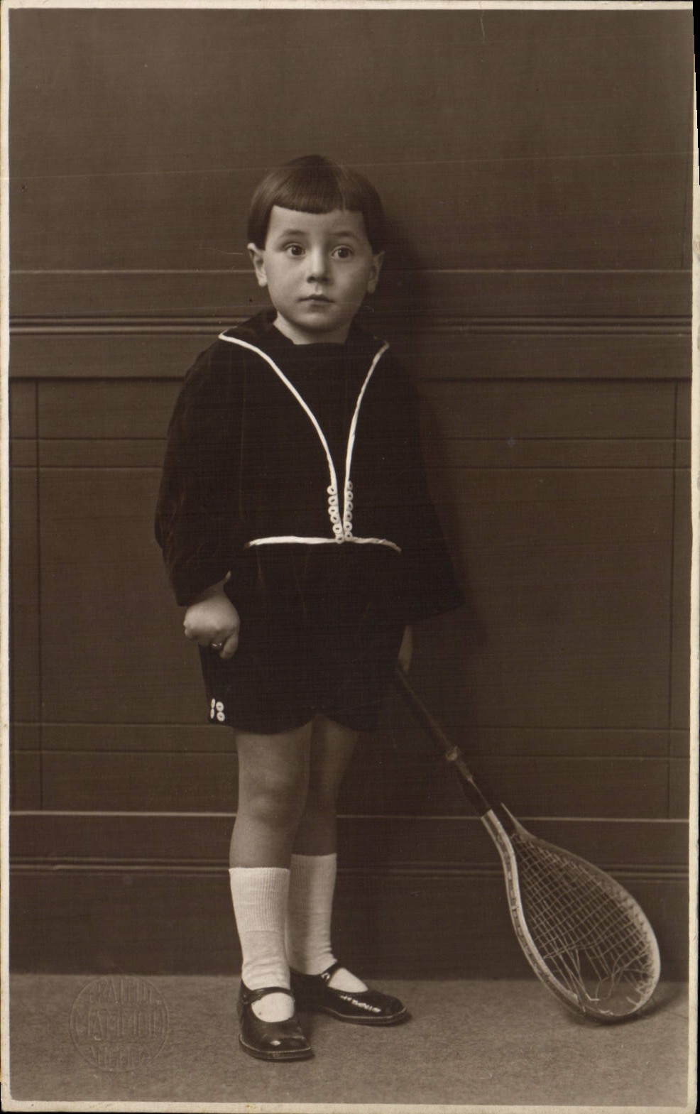 CARTE PHOTO Ancara Enfant Tennis 