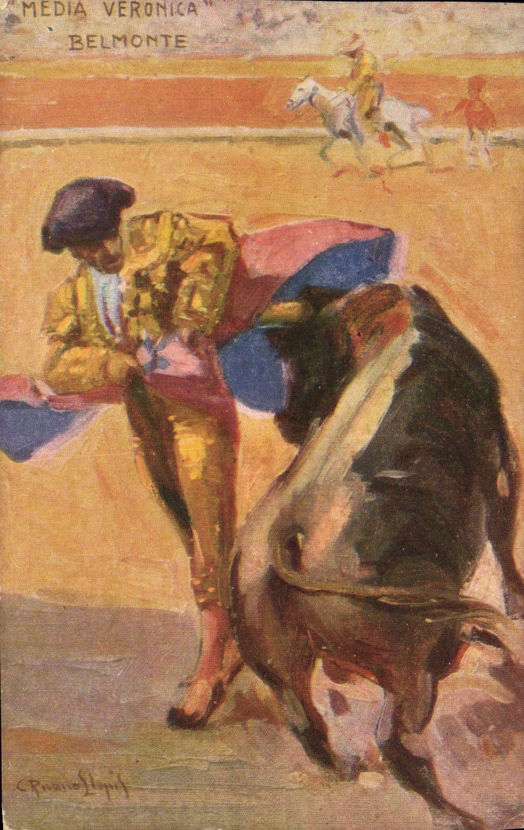 CPA Corrida Course de taureaux Media Veronica Belmonte 