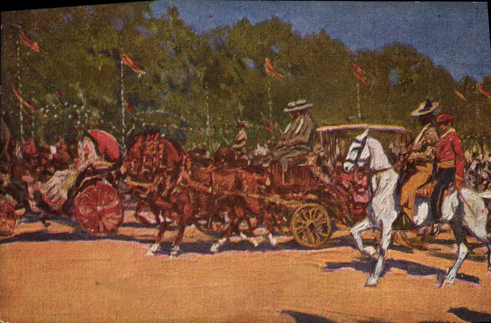 CPA Corrida Course de taureaux Bertuchi 