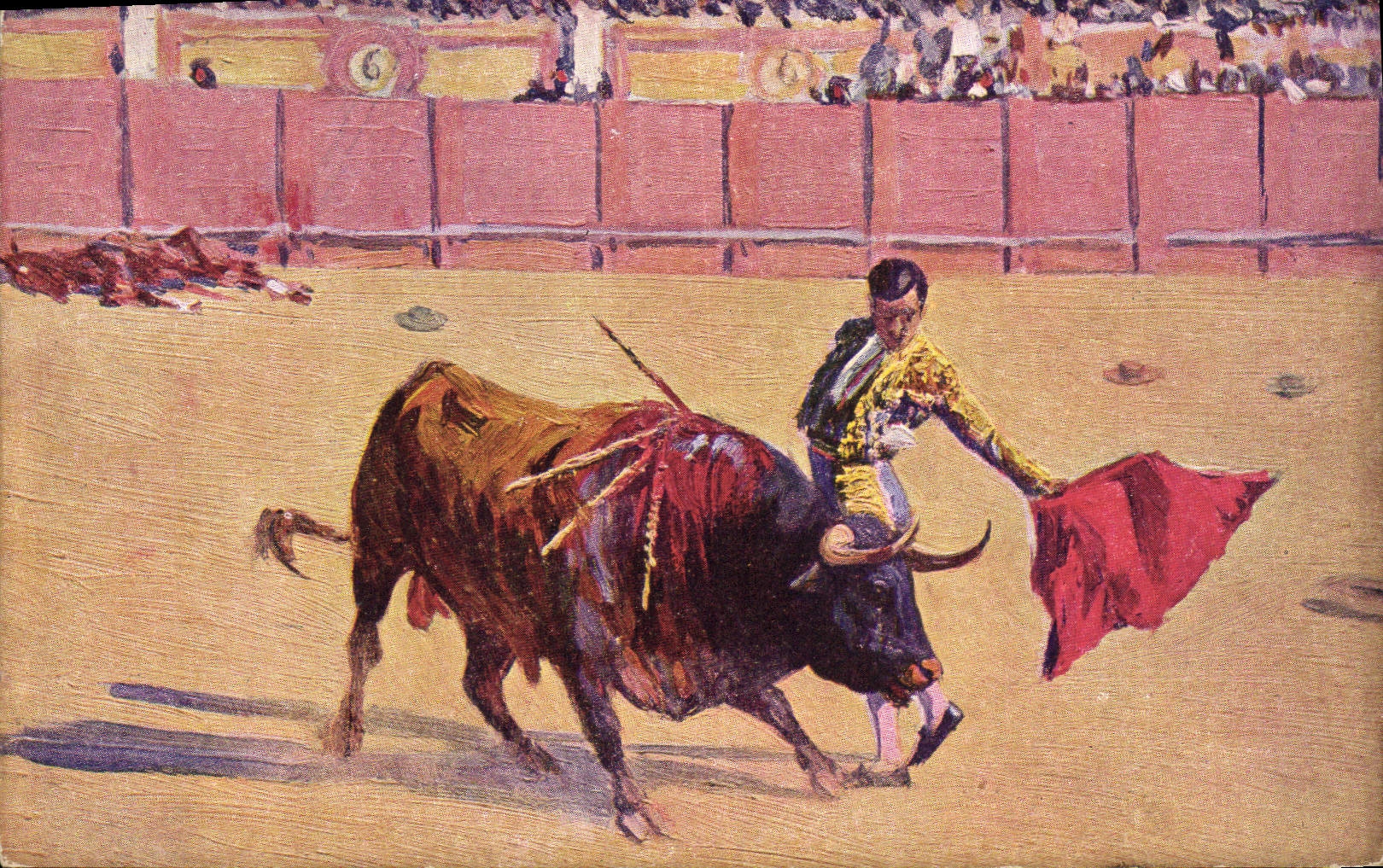 CPA Corrida Course de taureaux Bertuchi 