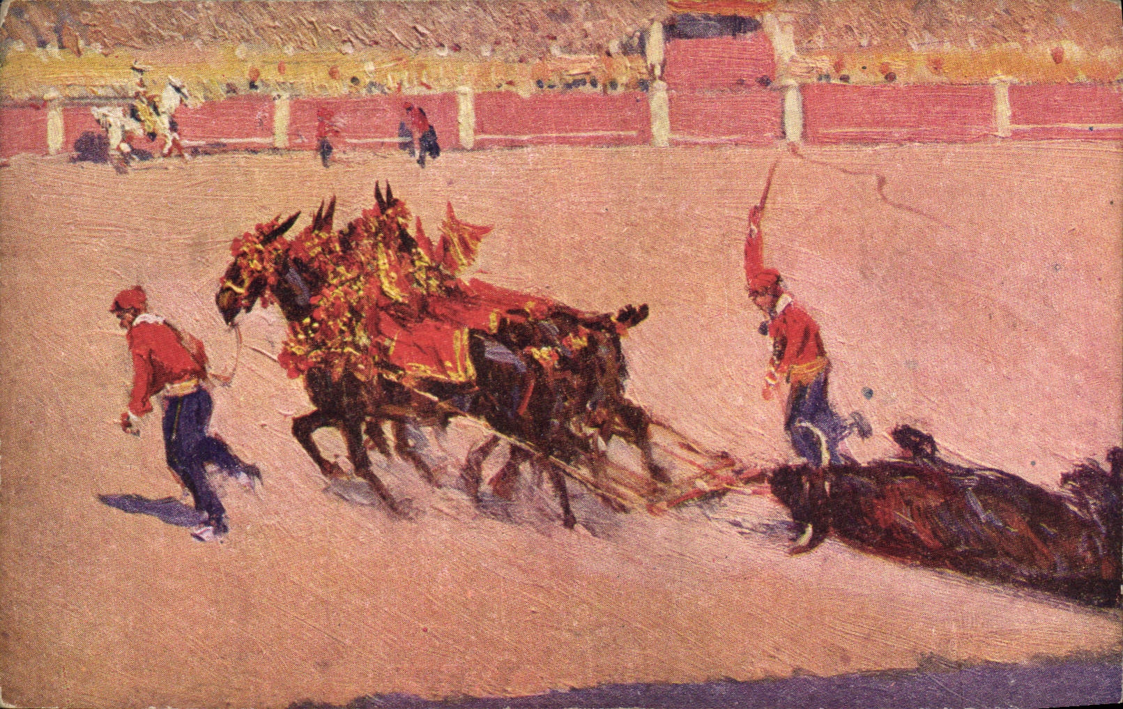 CPA Corrida Course de taureaux Bertuchi 