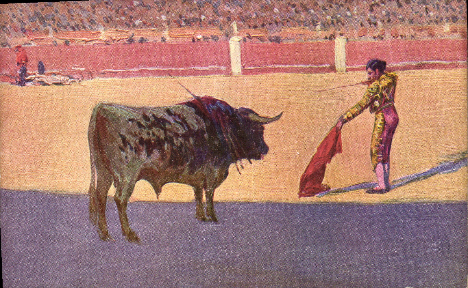 CPA Corrida Course de taureaux Bertuchi 