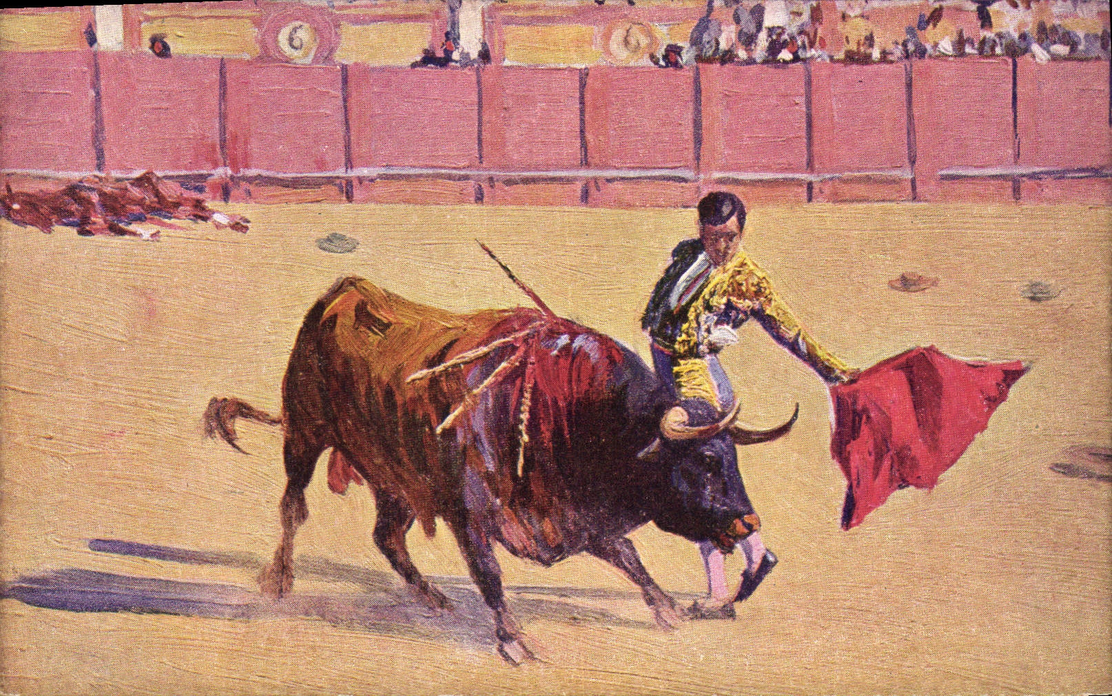 CPA Corrida Course de taureaux Bertuchi 