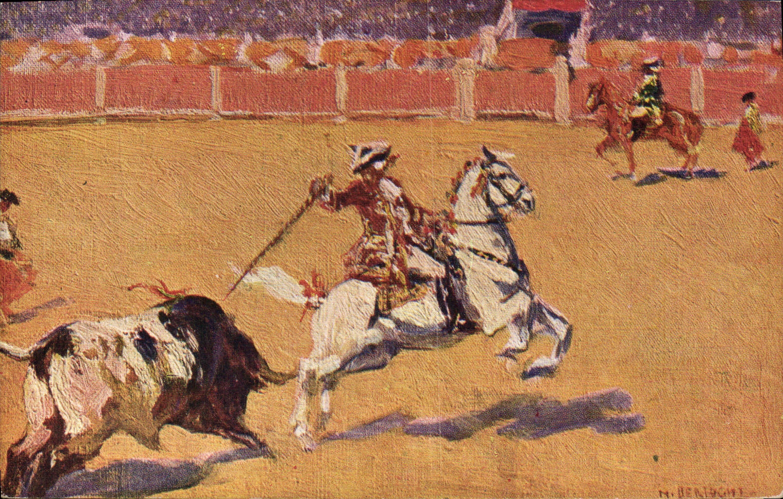 CPA Corrida Course de taureaux Bertuchi 