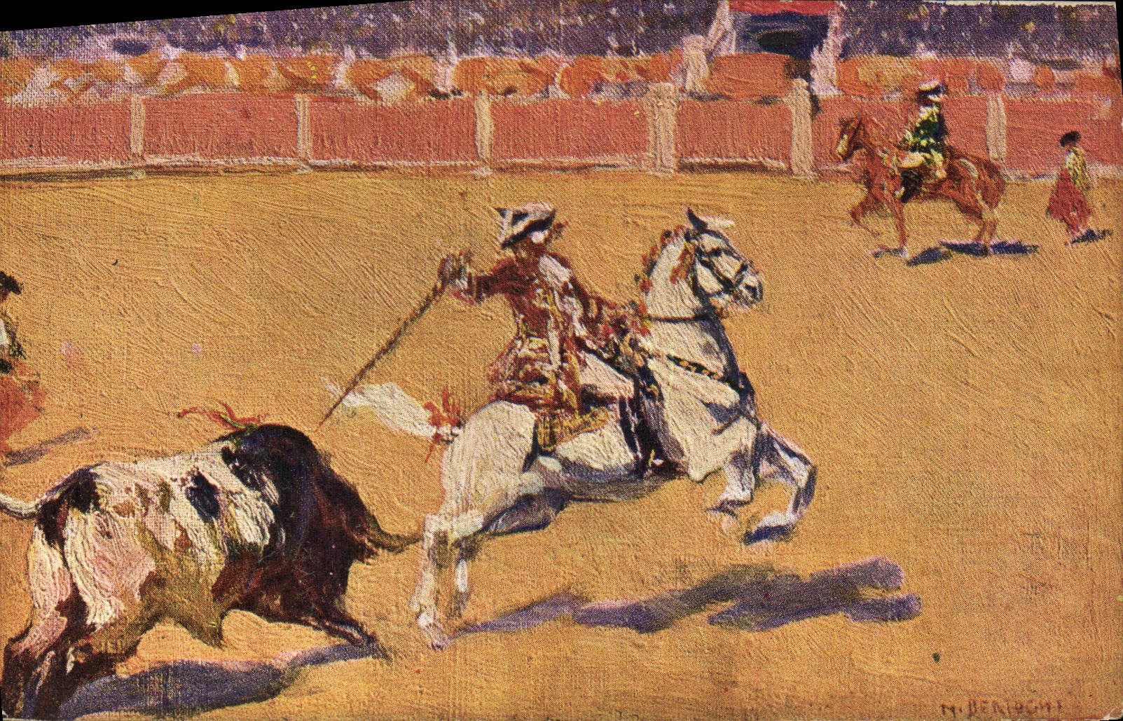 CPA Corrida Course de taureaux Bertuchi 