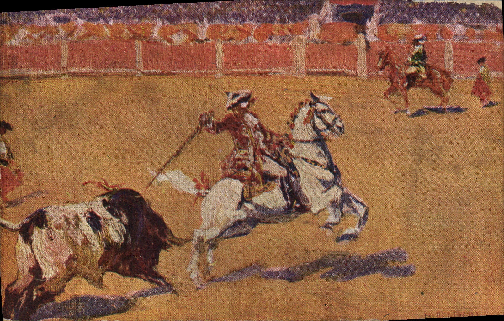 CPA Corrida Course de taureaux Bertuchi