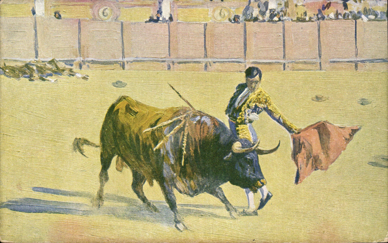 CPA Corrida Course de taureaux Bertuchi