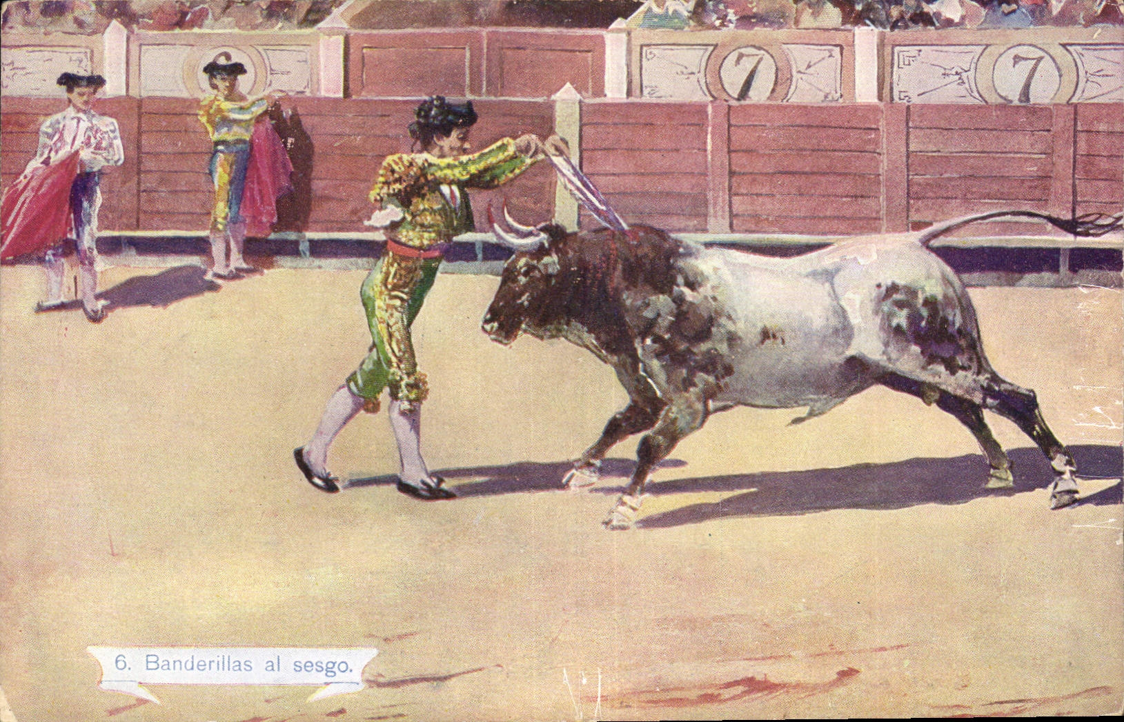 CPA Corrida Course de taureaux Banderillas al sesgo