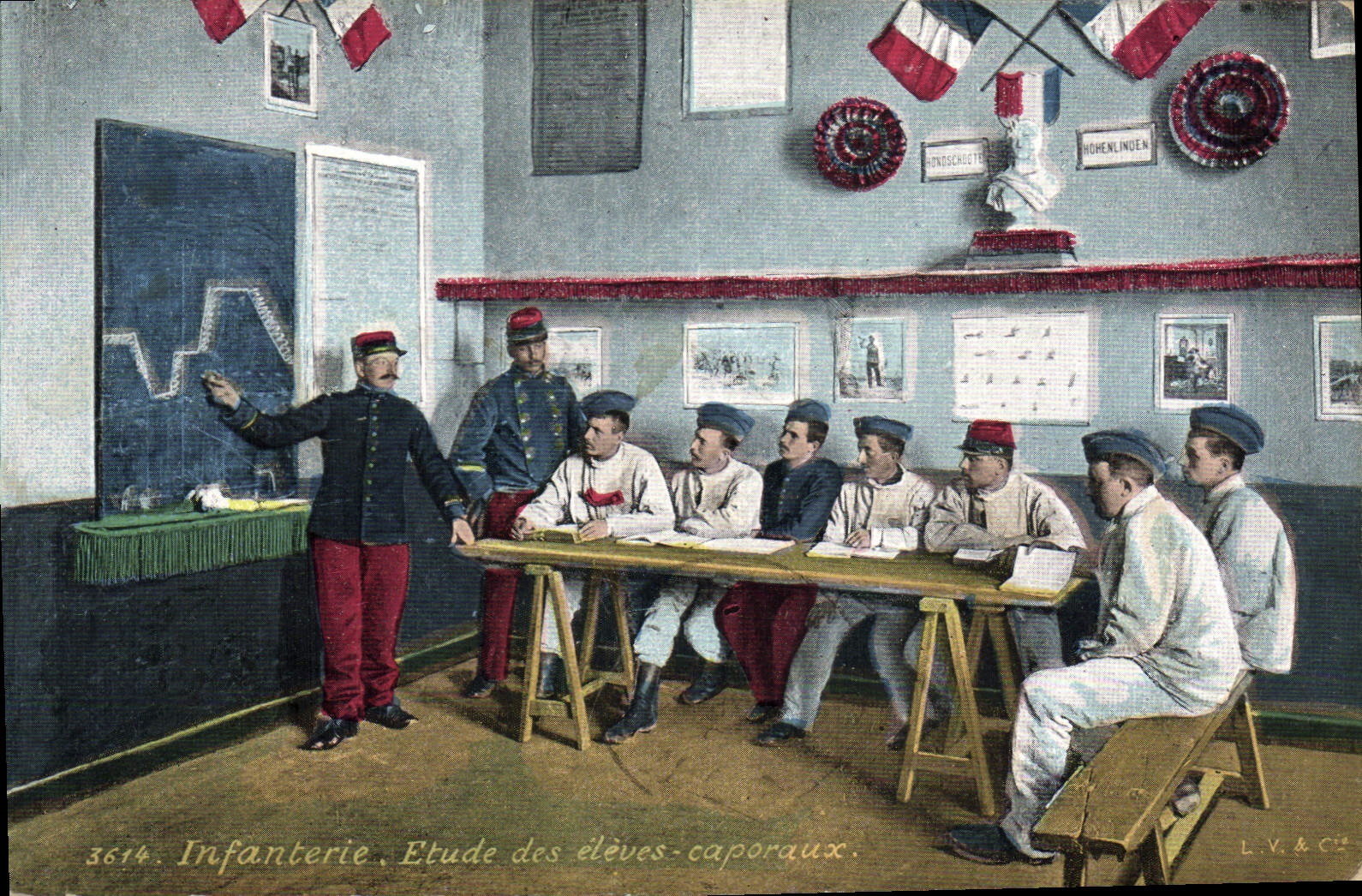 CPA Militaria Infanterie Etude des eleves caporaux