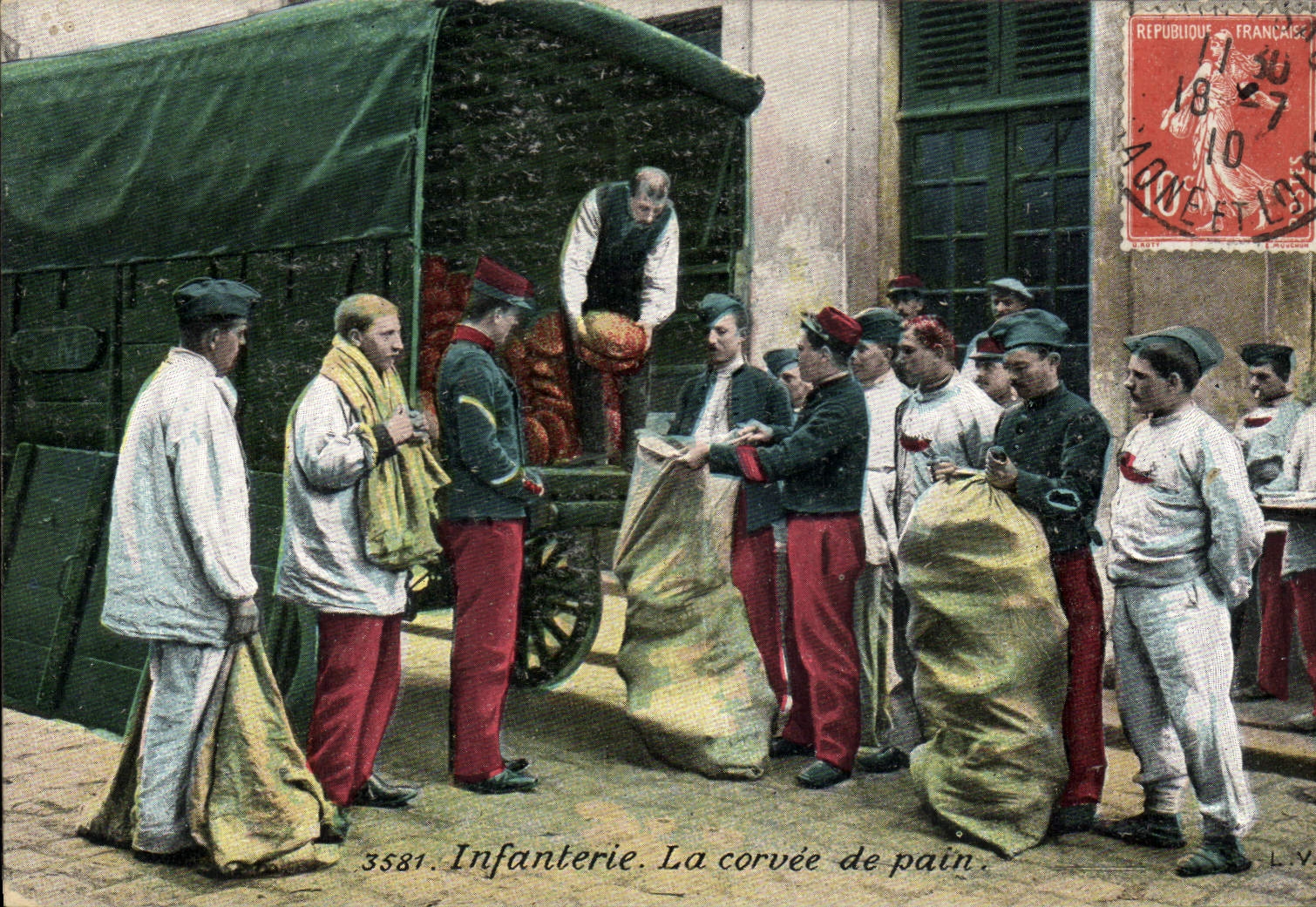 CPA Militaria Infanterie La corvee de pain