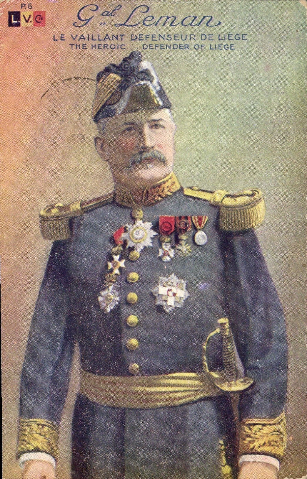 CPA Militaria General Leman Defenseur de Liege