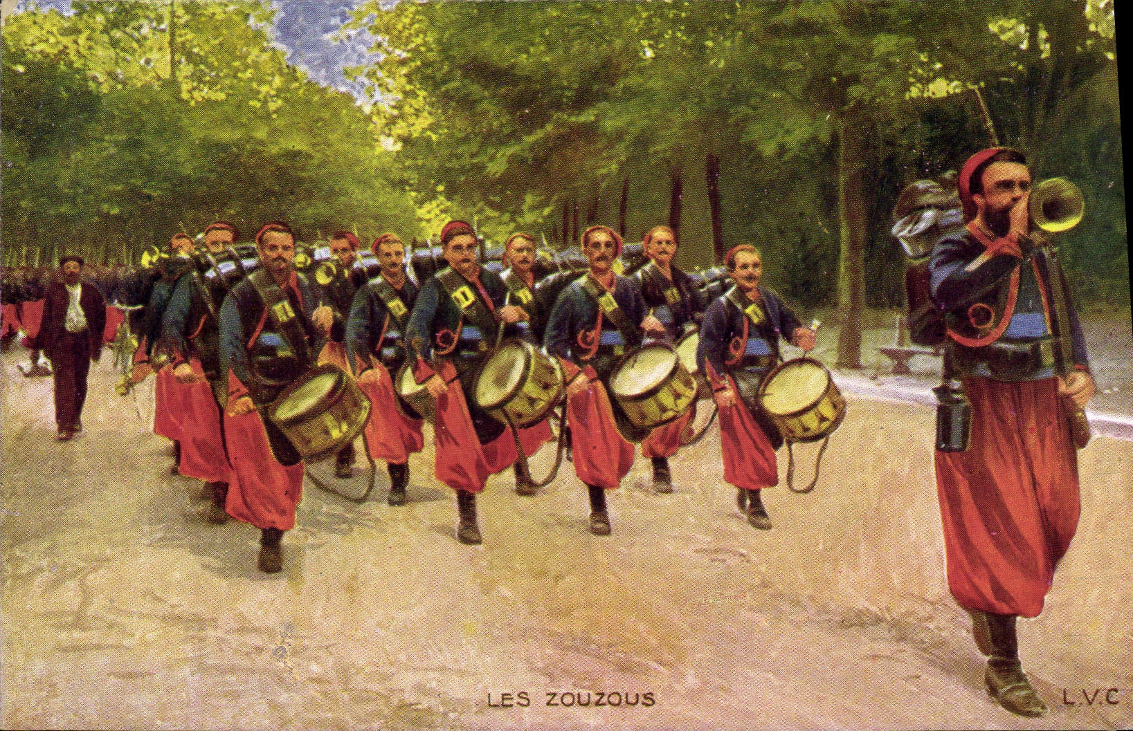 CPA Militaria Les zouzous 