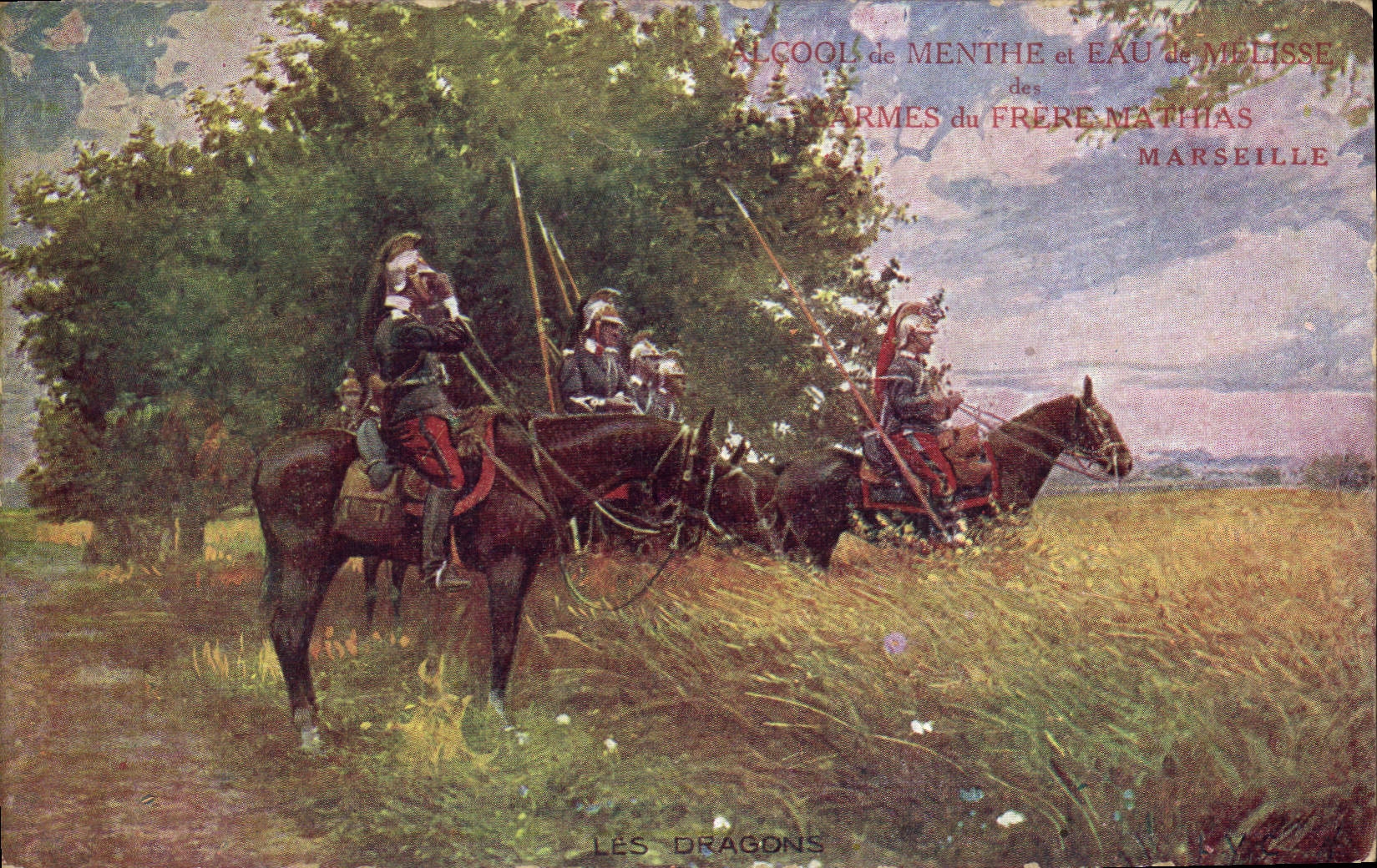 CPA Militaria Les Dragons