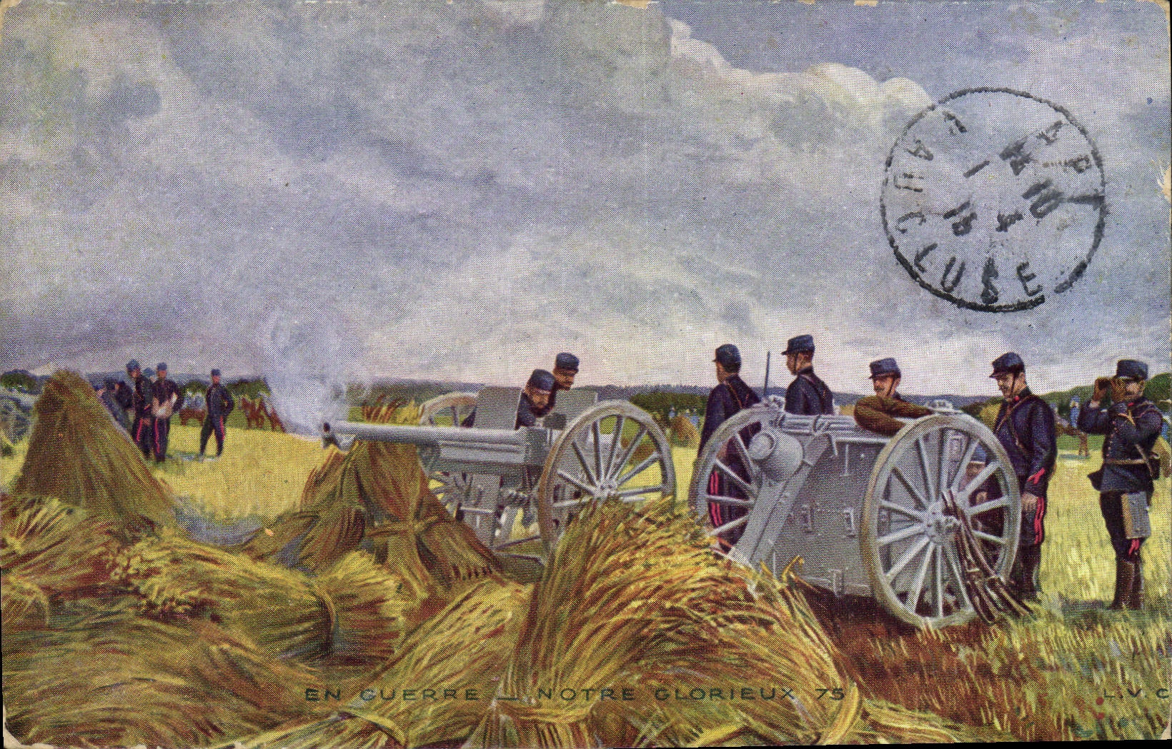 CPA Militaria Notre glorieux 75 Canon 