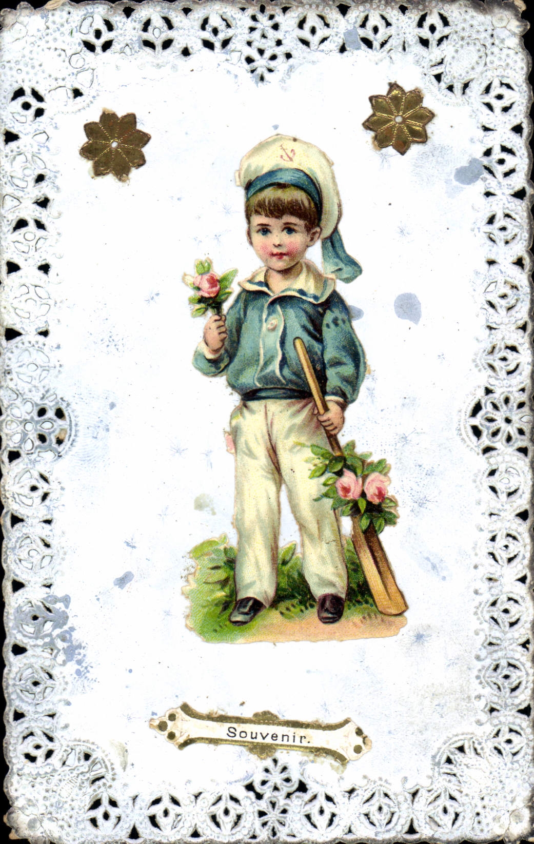 CPA Brodee Fantaisie Fleurs Enfant