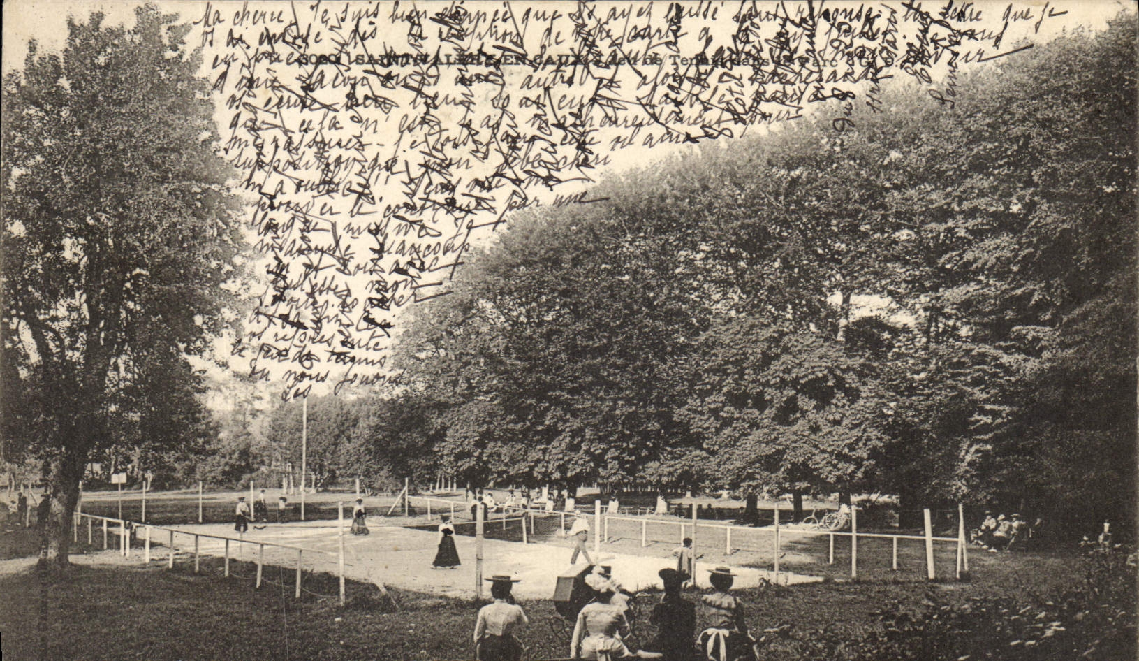 Vintage Postcard Holy Tennis Valery de Caux