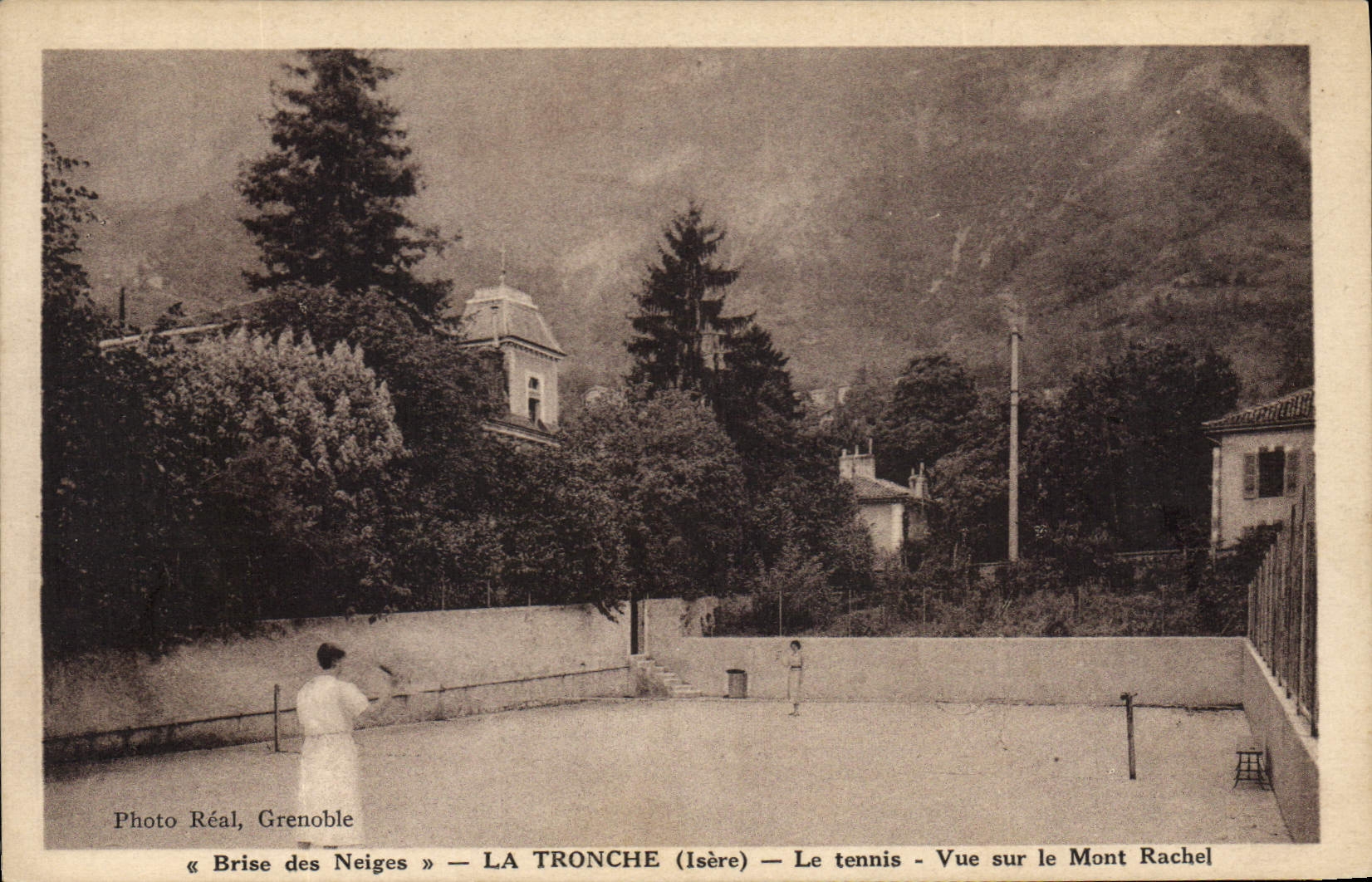 Vintage Postcard Tennis Breaks Snows the Mug Seen on the Mount Rachel