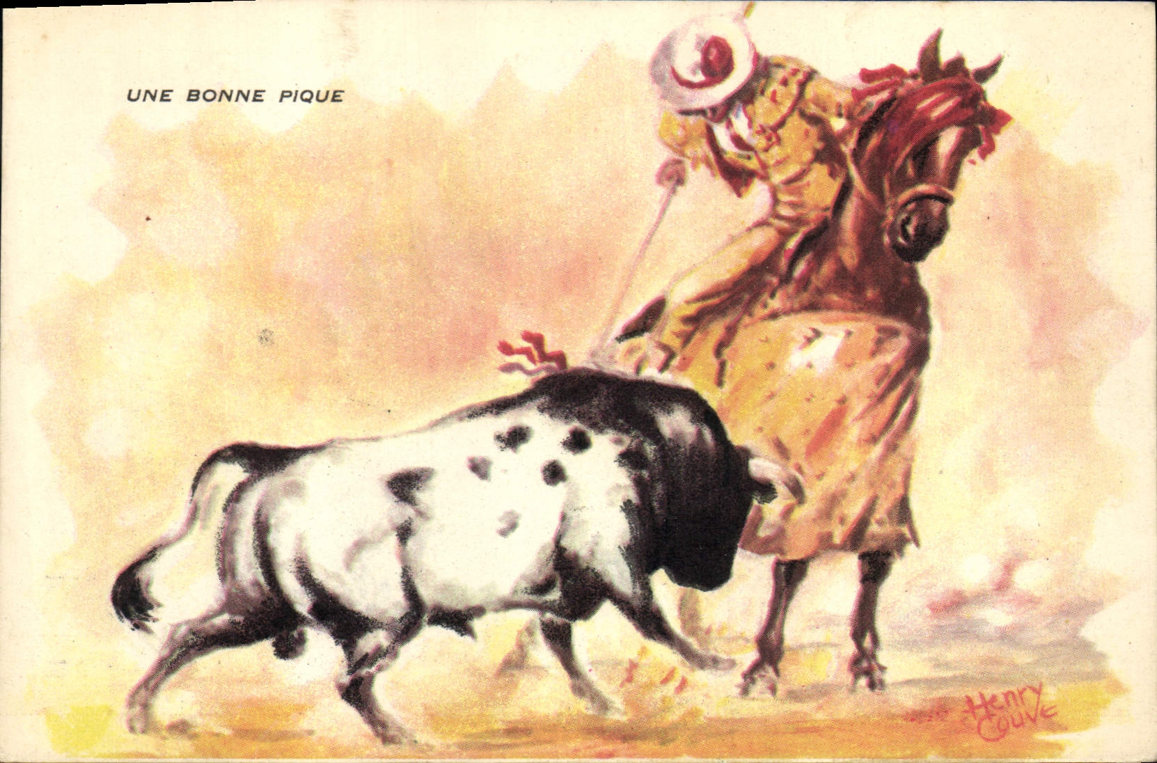 CPA Corrida Course de taureaux Une bonne pique 