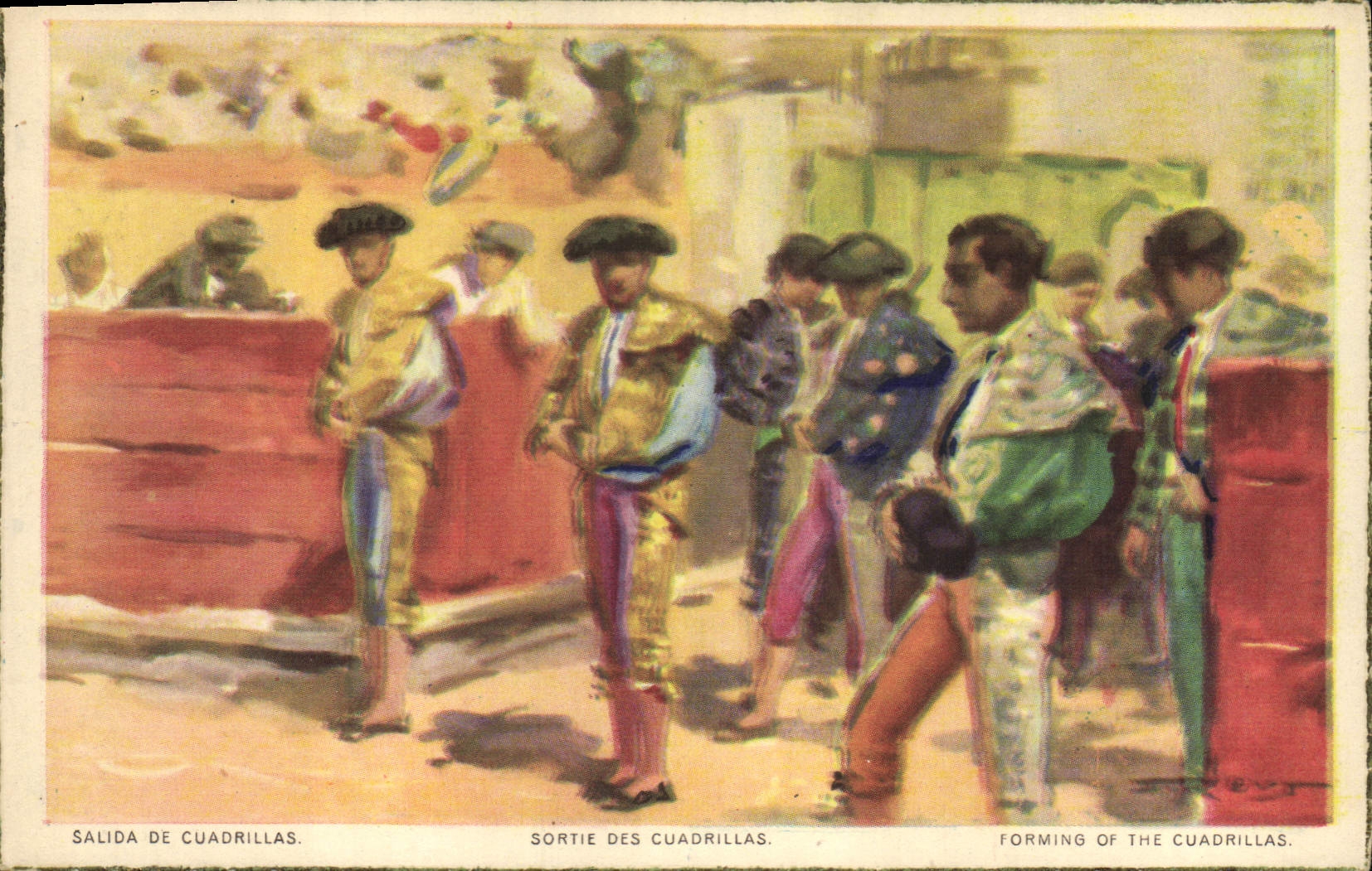 CPA Corrida Course de taureaux Salida de Cuadrillas