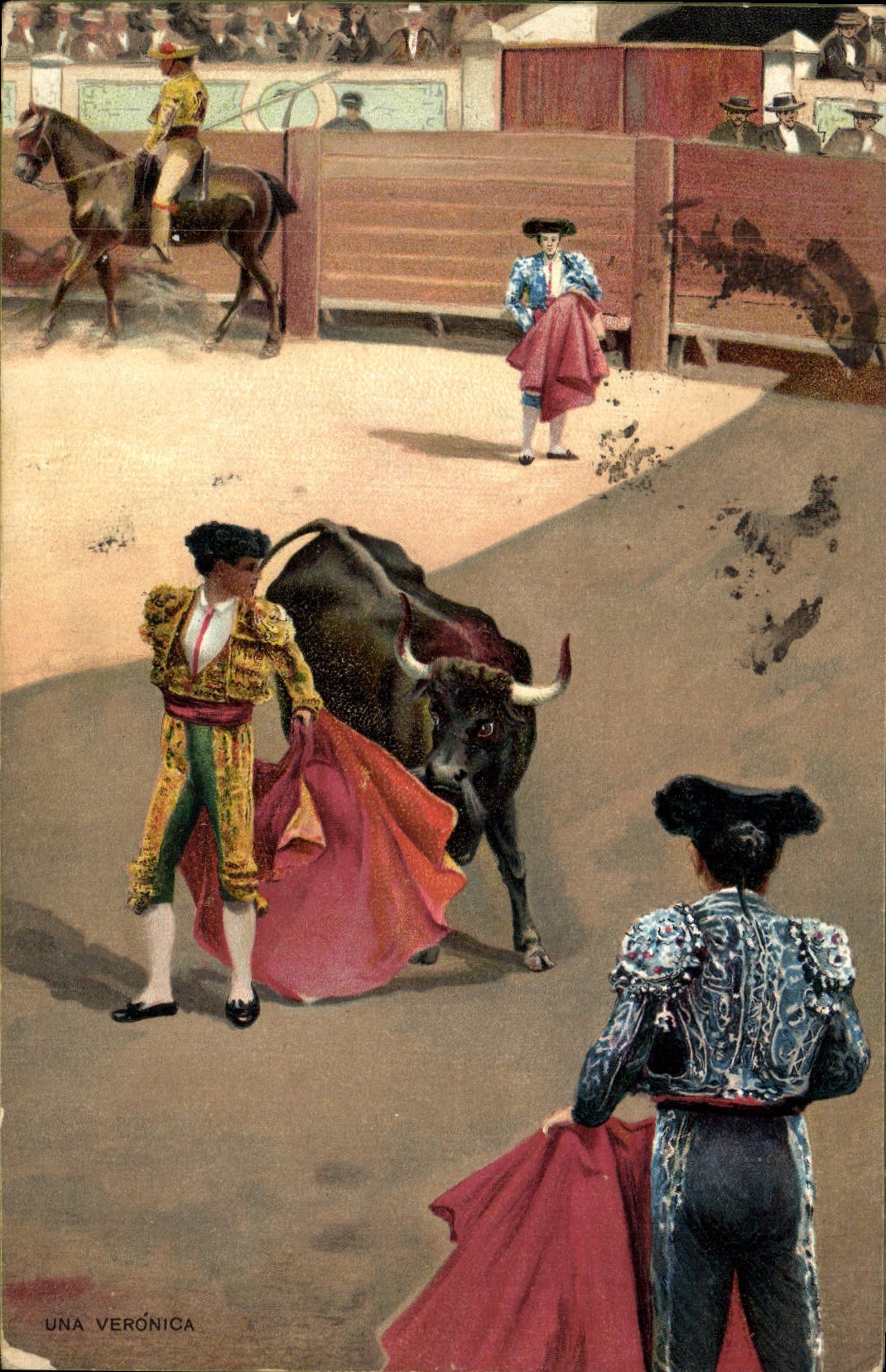 CPA Corrida Course de taureaux Una Veronica