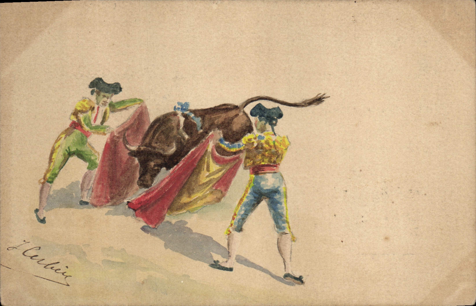 CPA Corrida Course de taureaux 