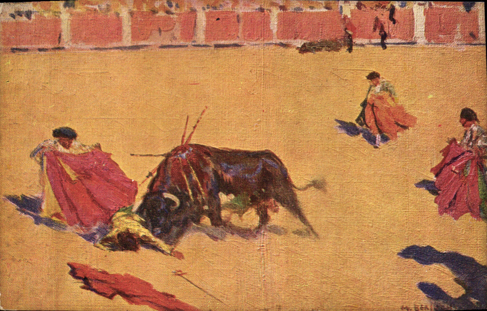 CPA Corrida Course de taureaux Bertuchi