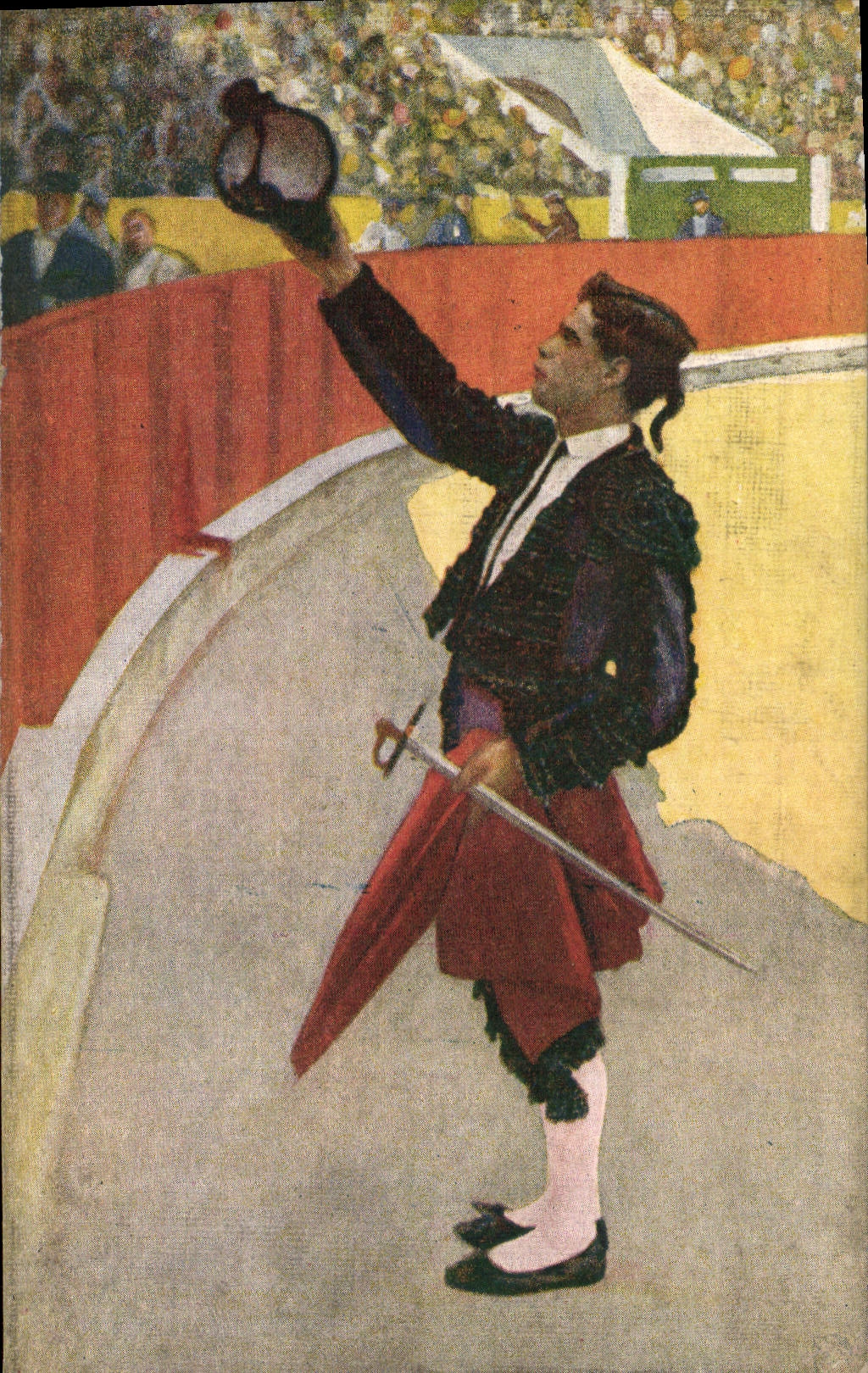 CPA Corrida Course de taureaux Un brindis