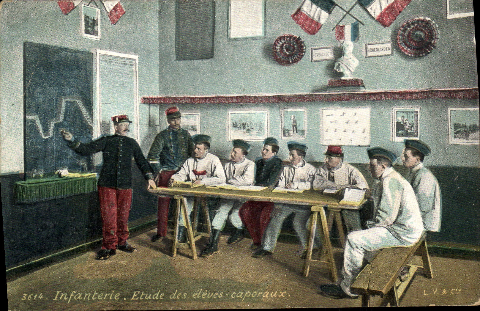 CPA Militaria Infanterie Etude des eleves caporaux