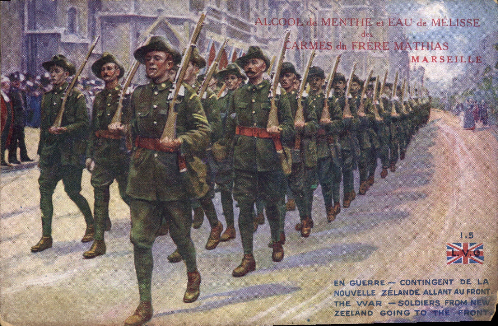 CPA Militaria Contingent de la Nouvelle Zelande allant au front