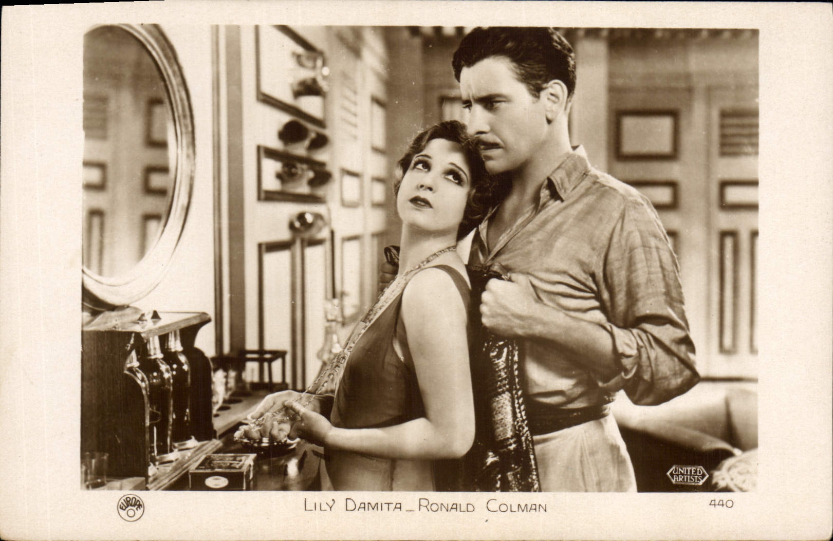 Vintage Postcard Cinema Lily Damita Ronald Colman