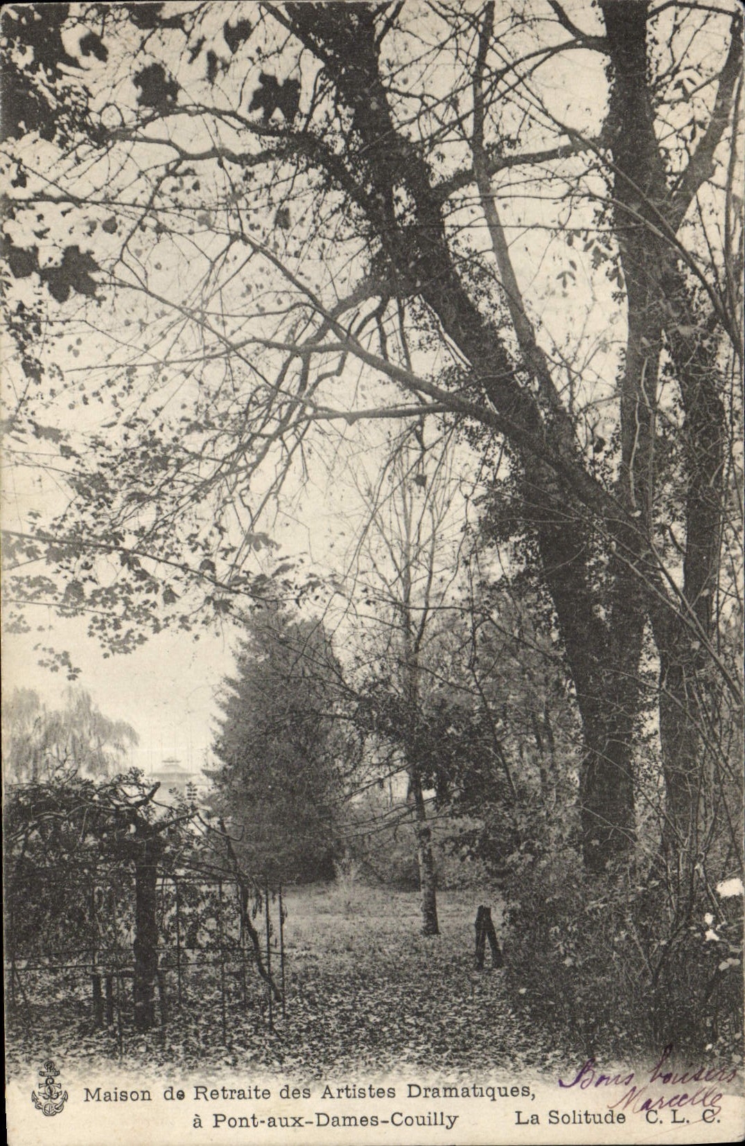 Vintage Postcard Cinema Old people's home of the stage actors has Pont with the Couilly Ladies loneliness