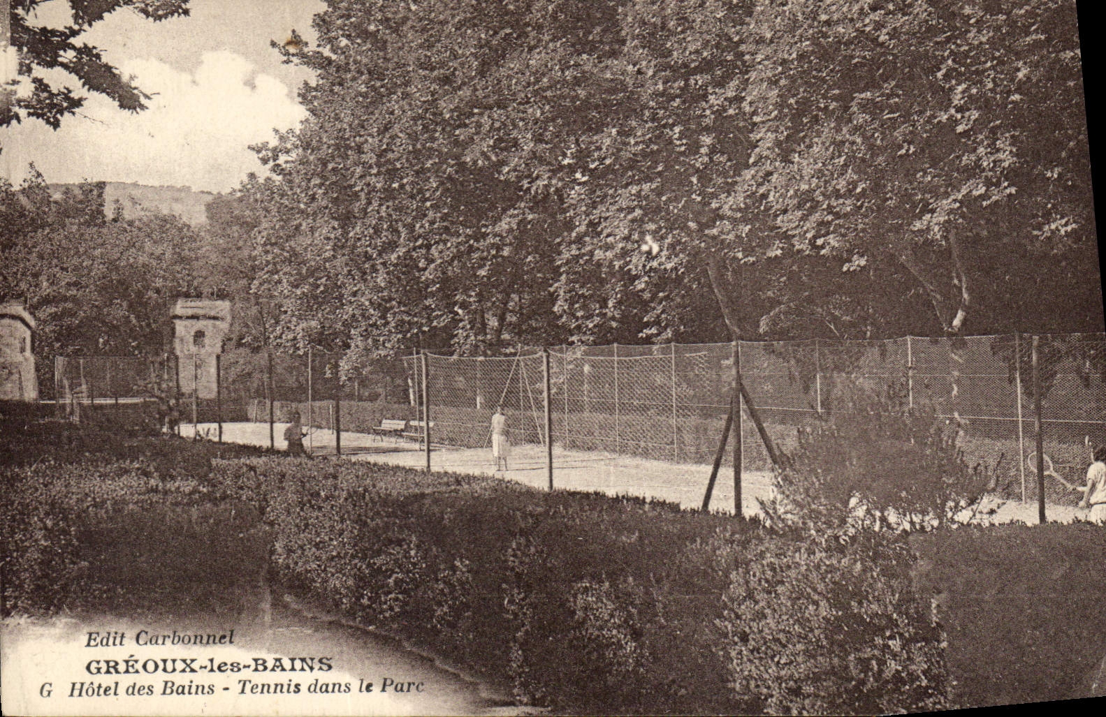 CPA Tennis dans le parc Hotel des Bains Greoux les Bains
