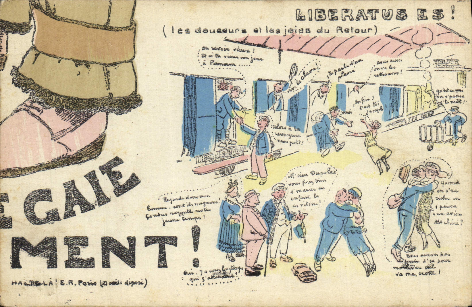 Vintage Postcard Puzzle Militaria Liberatuses