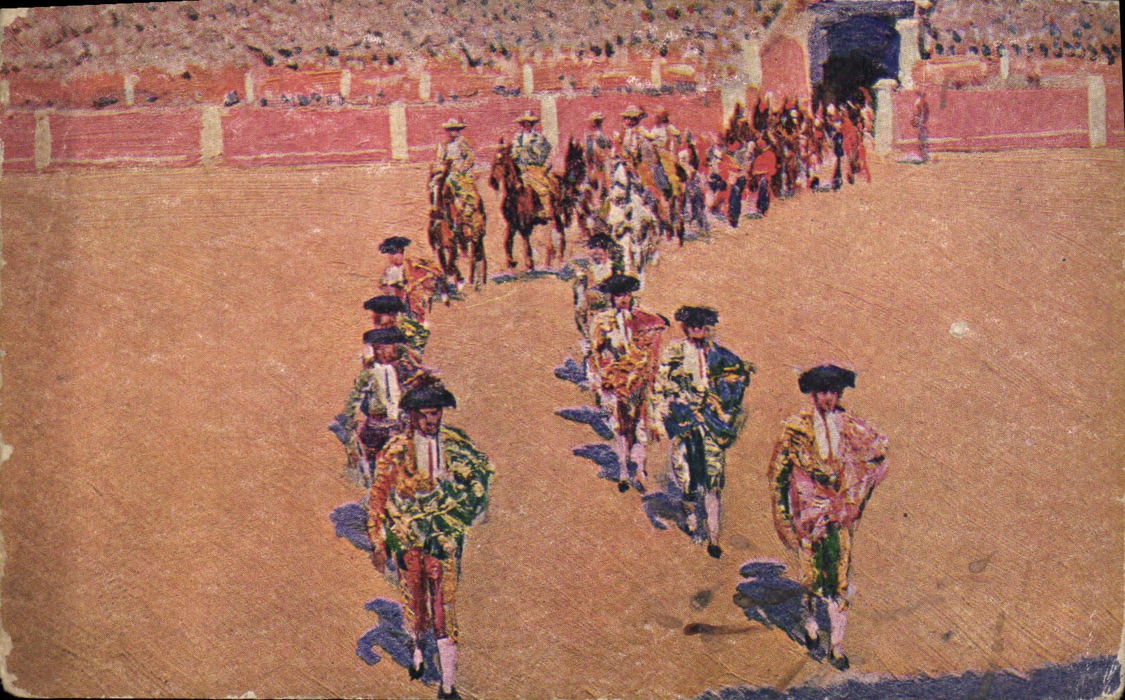 CPA Corrida Course de taureaux Bertuchi 