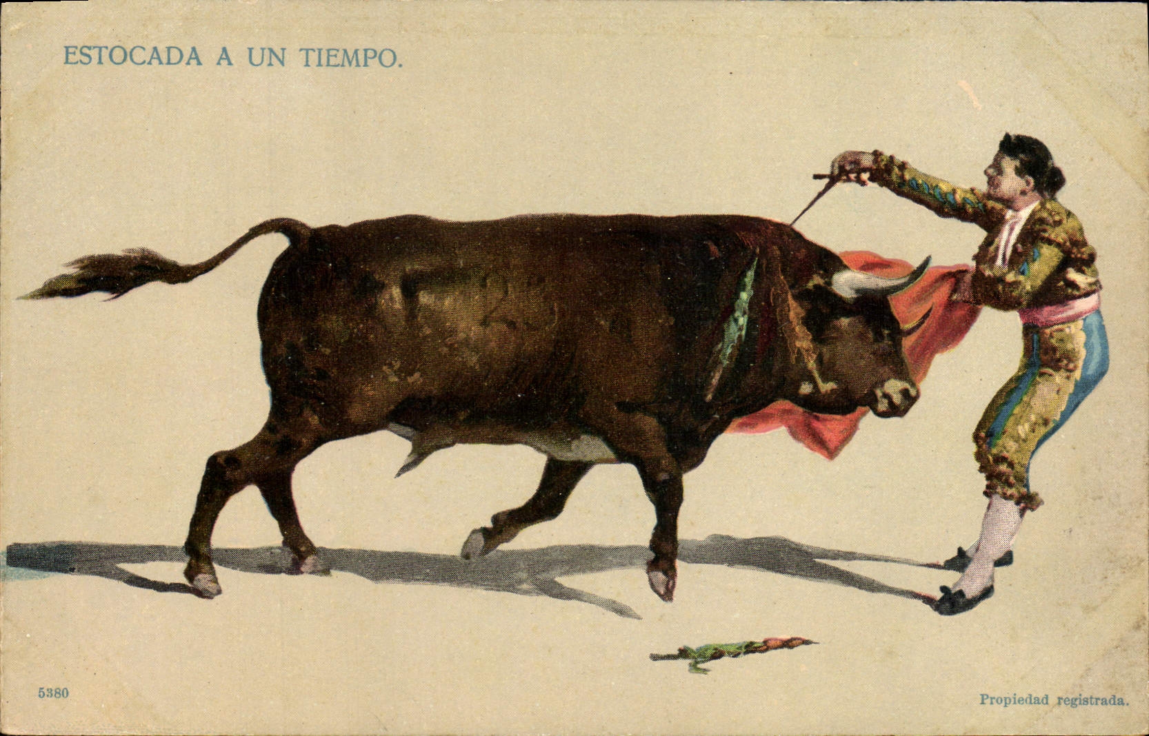 CPA Corrida Course de taureaux Estocada a un tiempo 